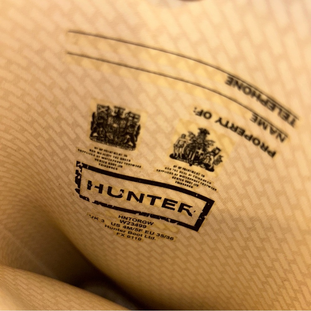 Hunter Original‎ Tall Rain W23499 Boots Size 5 - Picture 4 of 4